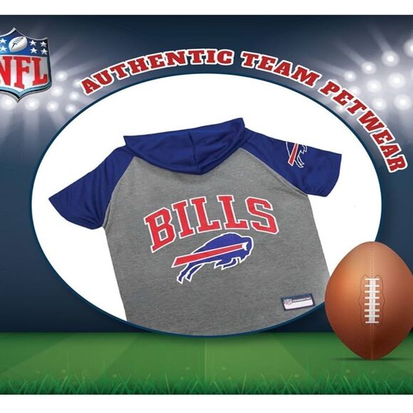 NFL Football Licensed Dog Hoody Tee Shirt for pets-Large Buffalo Bills - Picture 3 of 9